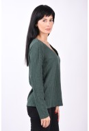 Bluza Dama Vila Vielita V-Neck Darkest Spruce